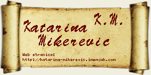 Katarina Mikerević vizit kartica